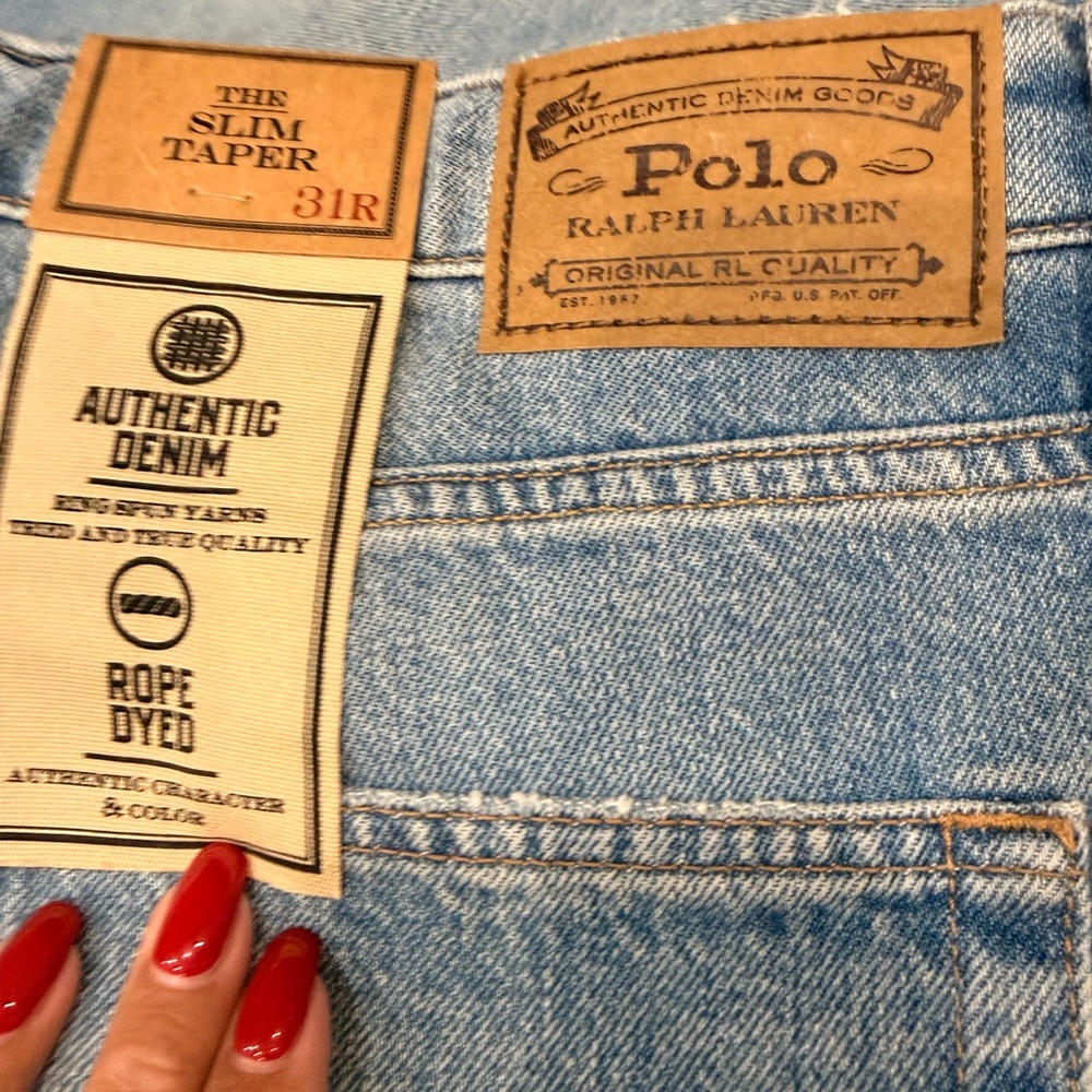 NWT – Polo Ralph Lauren – The Slim Taper Embroidered Jeans – Size 31 R - Picture 8 of 15